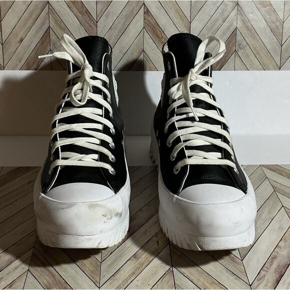 Converse Chuck Taylor All Star Lugged 2.0 Black Leather A00870C Sz 9.5 M 11.5 W - Picture 5 of 9